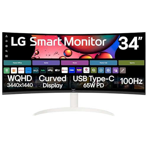 Amazon.co.jp: LG 34SR63QA-W 34インチ スマートカーブモニター